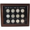 Image 1 : 1867-1967 Canadian Centennial Provincial Floral Medallions in Wooden Frame