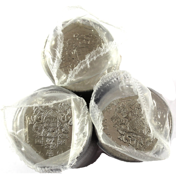1999-2002 50-cent Rolls of 25pcs. 3 Rolls.