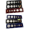 1960 to 1965 Canada Silver Year Sets in Vintage Screw Style Holders. 6pcs.