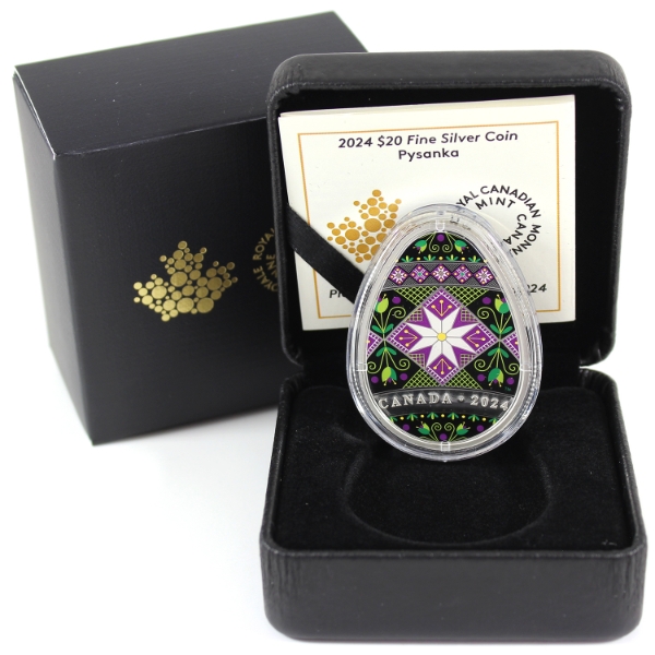 2024 $20 Pysanka 1oz .9999 Fine Silver (Tax Exempt)