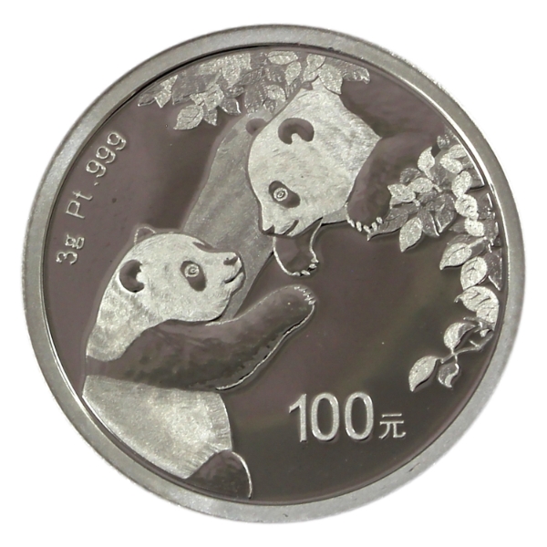 China Platinum 2023 100 Yuan Panda 3g .999 Fine Platinum Coin (Tax Exempt)