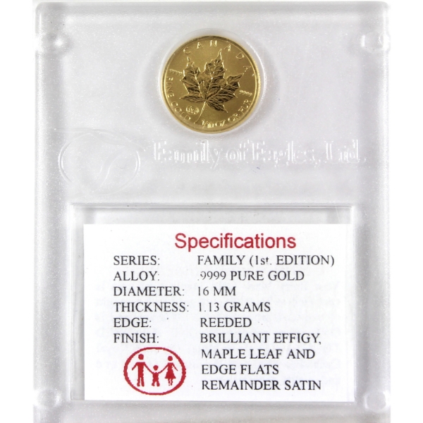 1997 Gold $5 1/10oz GML Family Privy .9999 Fine Gold *Scarce* (Tax Exempt)