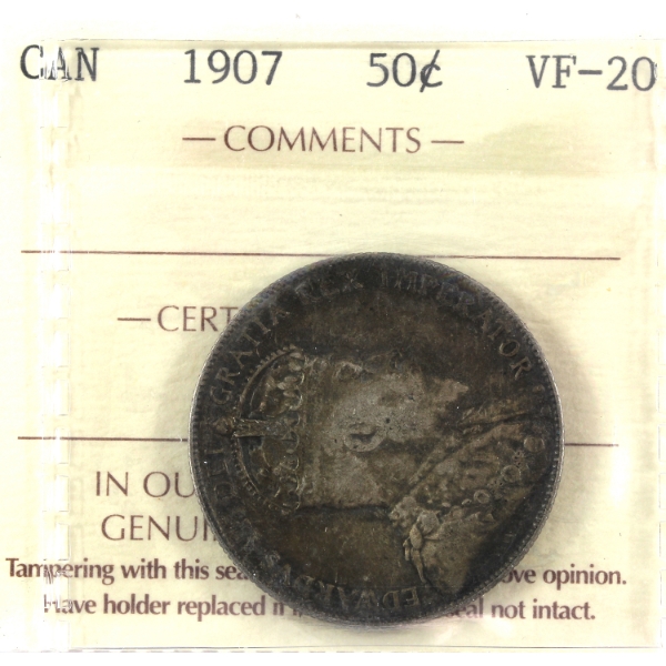 50-cent 1907 ICCS VF20