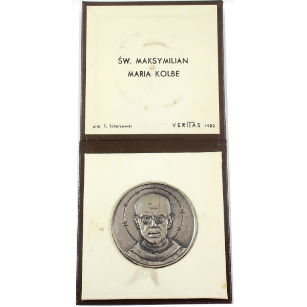 Poland/Veritas 1982 Canonization of St. Maximilian Maria Kolbe 49.35g-Sterling Silver, 45mm