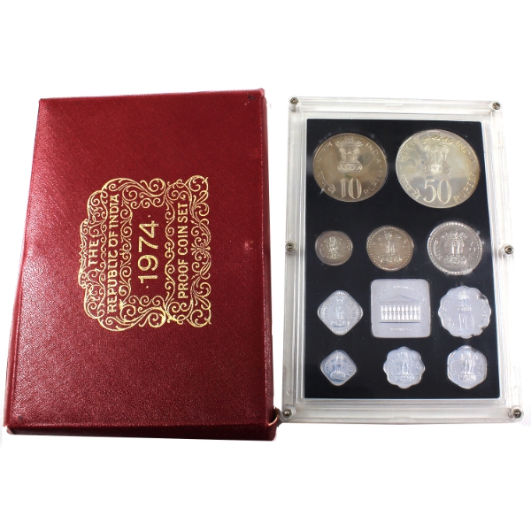 India 1974 Proof 11-Coin Set