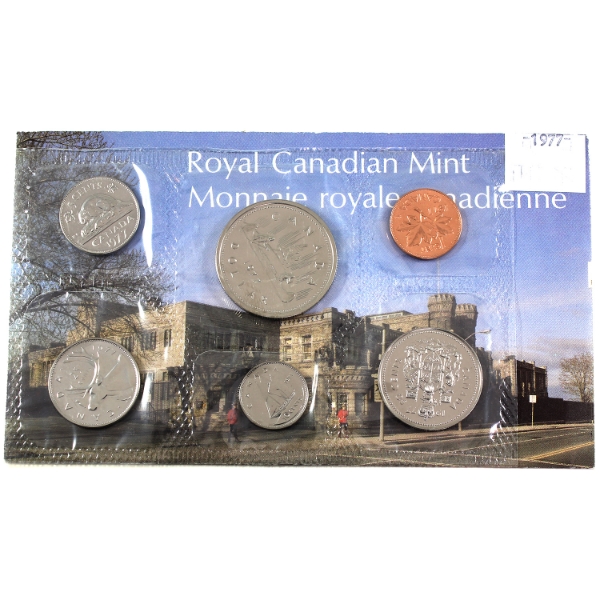 ERROR 1977 Uncirculated Set, Island Cuts Into Waterlines on $1