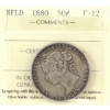 Image 1 : Newfoundland 50-cent 1880 ICCS F12