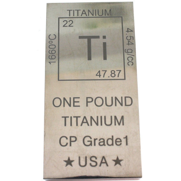 *1 Pound USA Elemental Titanium Bar