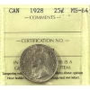 Image 1 : 25-cent 1928 ICCS MS64