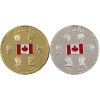 Image 1 : 2017 British Monarchy & Canadian Prime Ministers Silver & Gold Plated Canada 150 Medallions. 2pcs.
