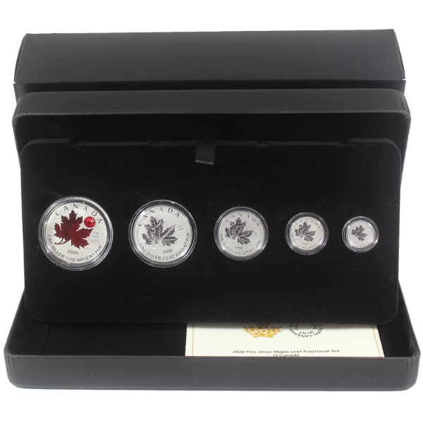 2020 O Canada Maple Leaf Fine Silver Fractional Set