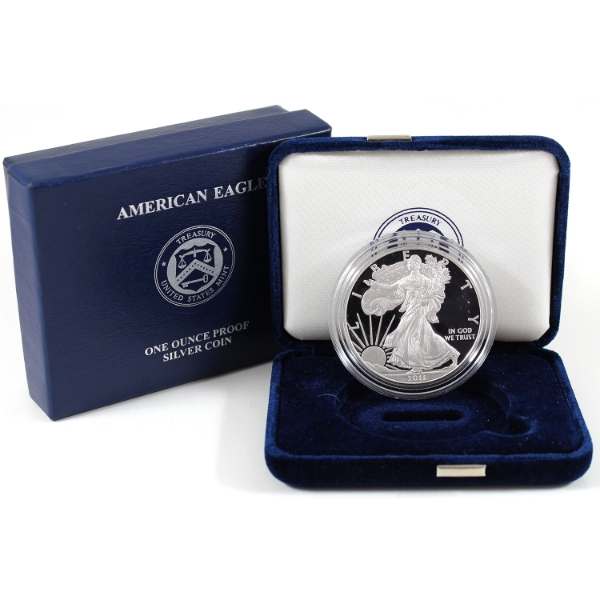 USA Silver 2011 $1 Silver Eagle .999 Fine Silver Coin w/ W Mint Mark (Tax Exempt)