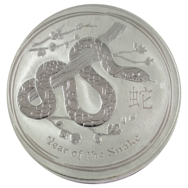 10oz Australia 2013 $10 Year of the Snake .999 Fine Silver Round (Tax Exempt)