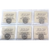 Image 2 : 5-cent 1963, 1964, 1965, 1967, 1969 & 1970 ICCS PL66 HC. 6pcs