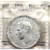 Image 1 : Silver $1 1951 ICCS PL66