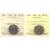 Image 1 : 5-cent 1986 & 1987 ICCS MS65. 2pcs