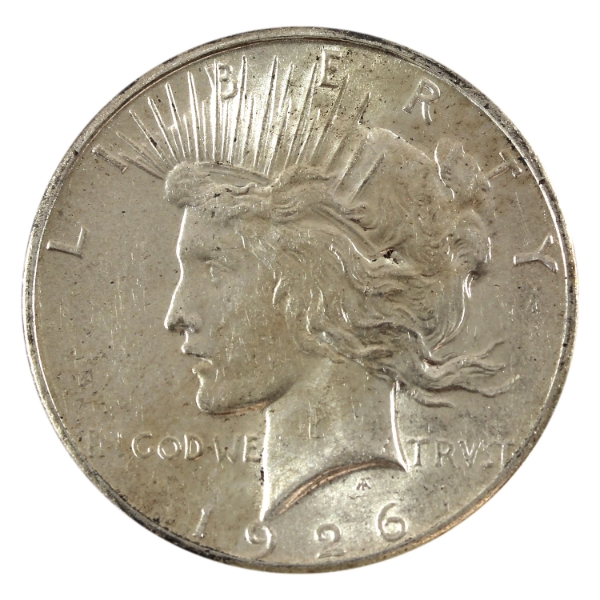 USA Silver 1926S Peace Dollar BU (Scratched)