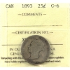 Image 1 : 25-cent 1893 ICCS G6
