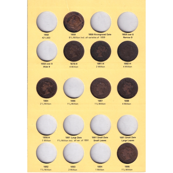 Library of Coins: Canada Large Cents 1858-1920 Vol. 60 Album. 36pcs.