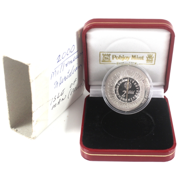Isle of Man Silver 2000 1 Crown Millennium 28.28g .925 Fine Silver Coin