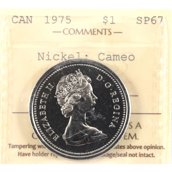 Nickel $1 1975 ICCS SP67 Cameo