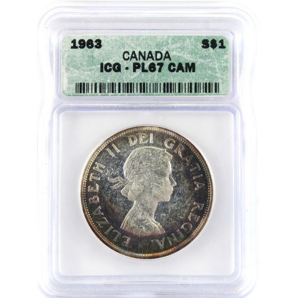 Silver $1 1963 ICG PL67 Cameo