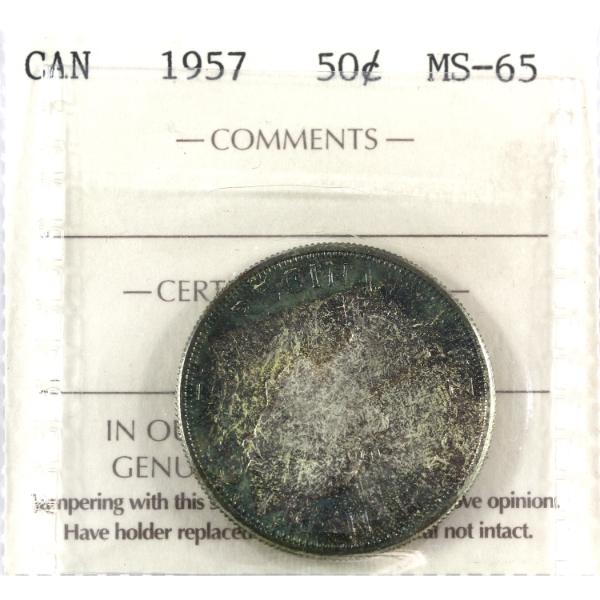 50-cent 1957 ICCS MS65