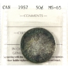 Image 1 : 50-cent 1957 ICCS MS65