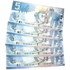 Image 1 : RADAR's BC-67a 2006 $5 Matching Prefix 'AOG' 3 or 4-Digit RADAR Jenkins-Dodge. 5pcs.