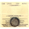 Image 1 : 10-cent 1910 ICCS AU50