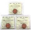 Image 1 : 1-cent 1964, 1968 & 1969 Victoria North ICCS MS66 Red. 3pcs