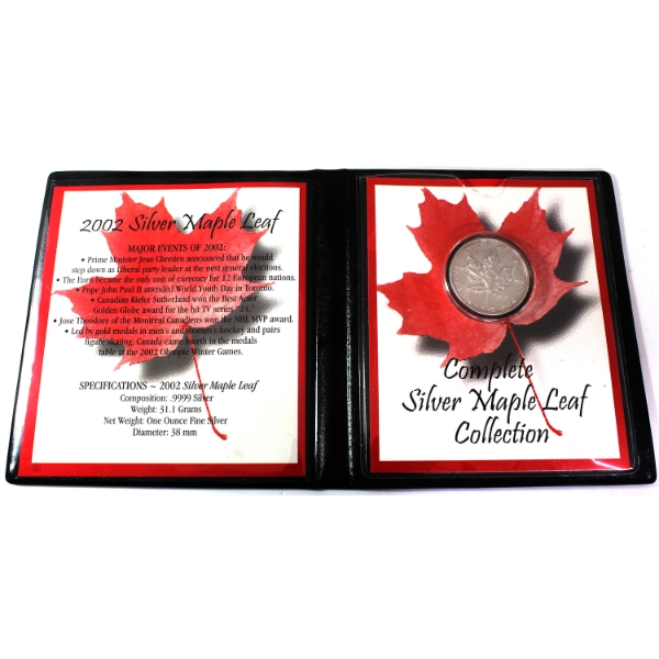2002 $5 SML 1oz .9999 Fine Silver in First Commemorative Mint Holder (Tax Exempt)