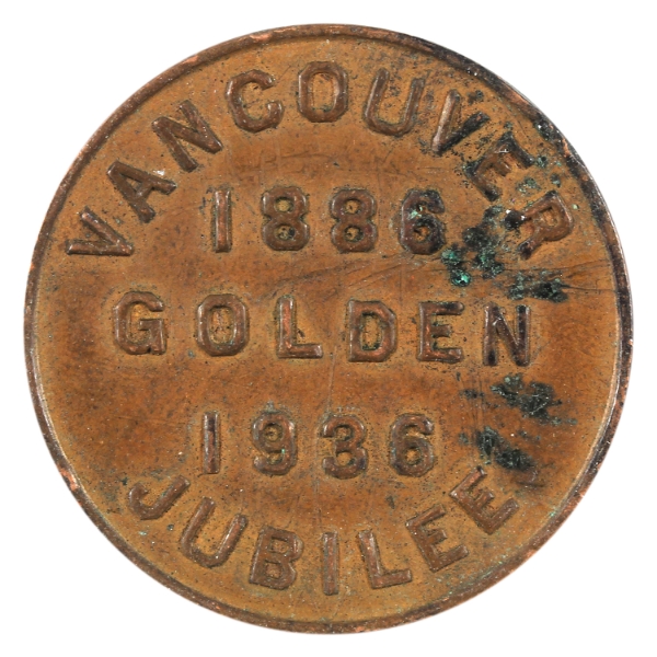 Vancouver 1936 Vancouver Golden Jubilee Medal 11.16g-Copper, 32mm
