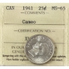 Image 1 : 25-cent 1941 ICCS MS65 Cameo