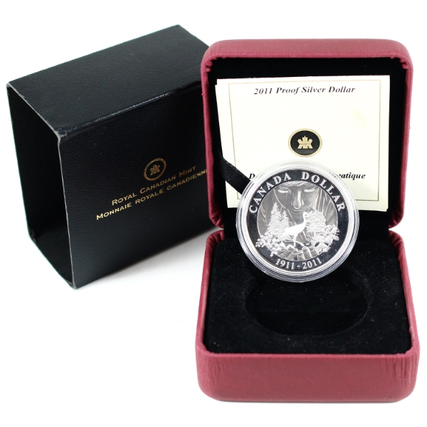 2011 $1 Parks Canada 100th Anniversary (1911-2011) Proof Sterling Silver Dollar