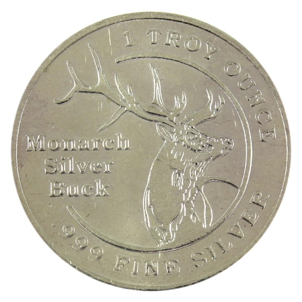 1oz MPM Monarch Silver Buck .999 Fine Silver Round (Tax Exempt)