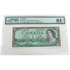 Image 1 : BC-37cA 1954 $1 PMG CUNC64 EPQ Bouey-Rasminsky *H/F Replacement SN:*H/F0760981