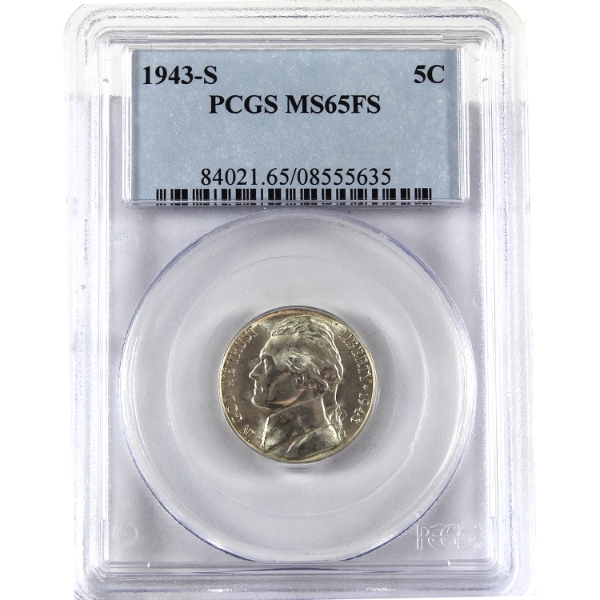 USA 1943-S Jefferson Nickel PCGS MS65 FS