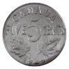 Image 3 : 5-cent 1929 AU55, 1930 AU50, 1931 EF45, 1935 EF40, 1937 MS64 & 1965 PL66 Heavy Cameo ICCS. 6pcs.