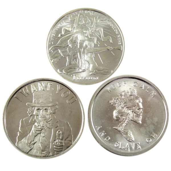 3x 1oz Silver Shield 2013-2017 .999 Fine Silver Rounds. 3pcs. (Tax Exempt)