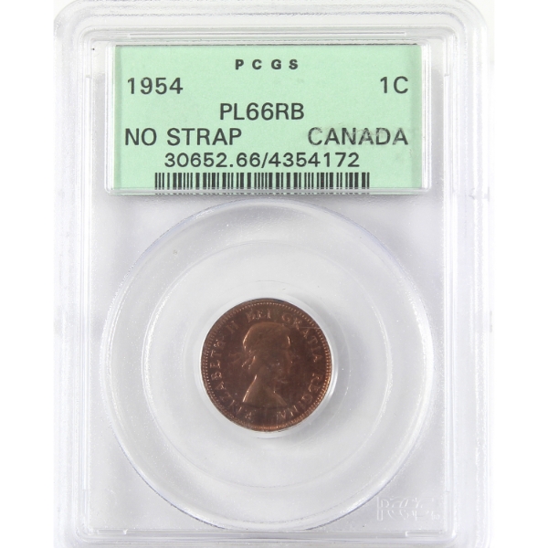 1-cent 1954 NSF PCGS PL66 RD & BN