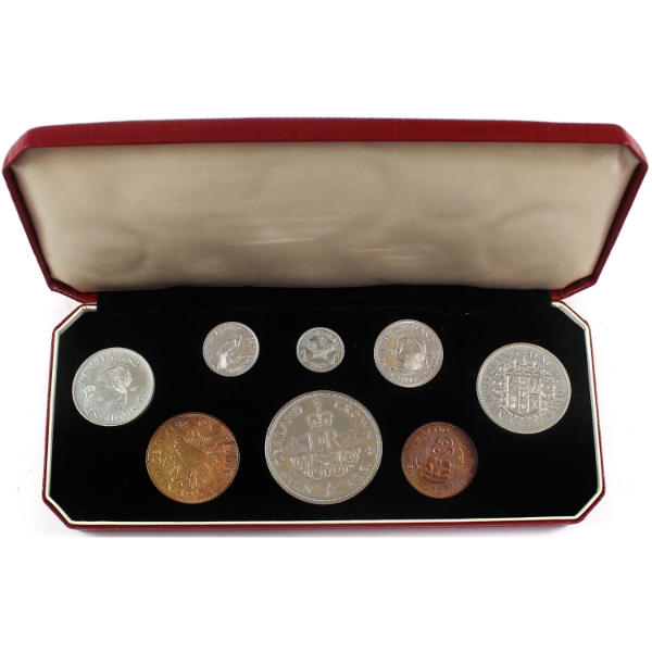 New Zealand 1953 Elizabeth II 8-coin Proof Set in Original Case
