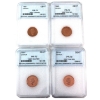 Image 1 : 1-cent 1991, 1995, 1997 & 2004 NNC PR70 Deep Cameo Red. 4pcs.