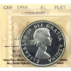 Image 1 : Silver $1 1955 ICCS PL67 Cameo 