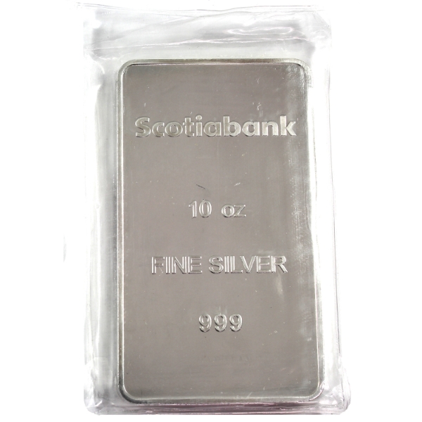 10oz Scotiabank .999 Fine Silver Bar (Tax Exempt)