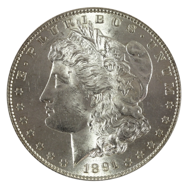 USA Silver 1891-S Morgan Dollar BU