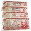 Image 1 : BC-51b 1975 $50 Crow-Bouey. 4pcs. 