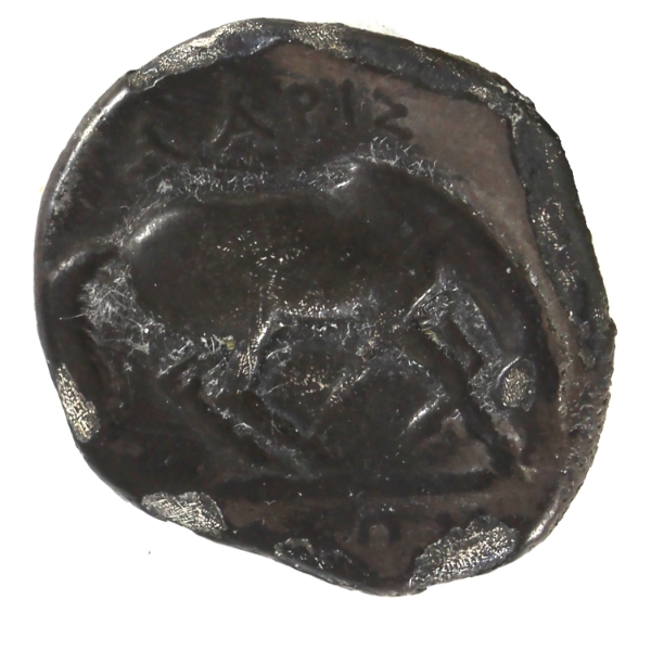 Ancient Greece-Thessaly Silver 344-337 BC Drachm VF-EF REV-Larissa (Toned)