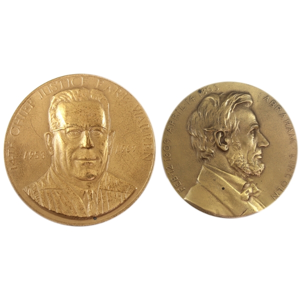 2x 1935 & 1975 Bronze US Government Medals. 2pcs.