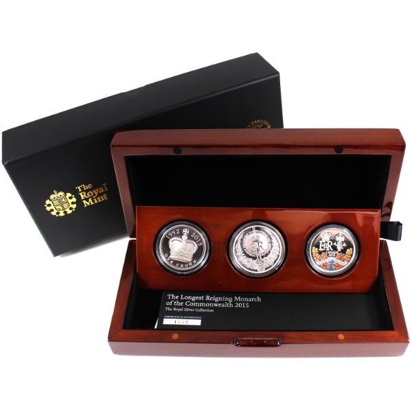 2015 The Longest Reigning Monarch of the Commonwealth 3-Coin Set